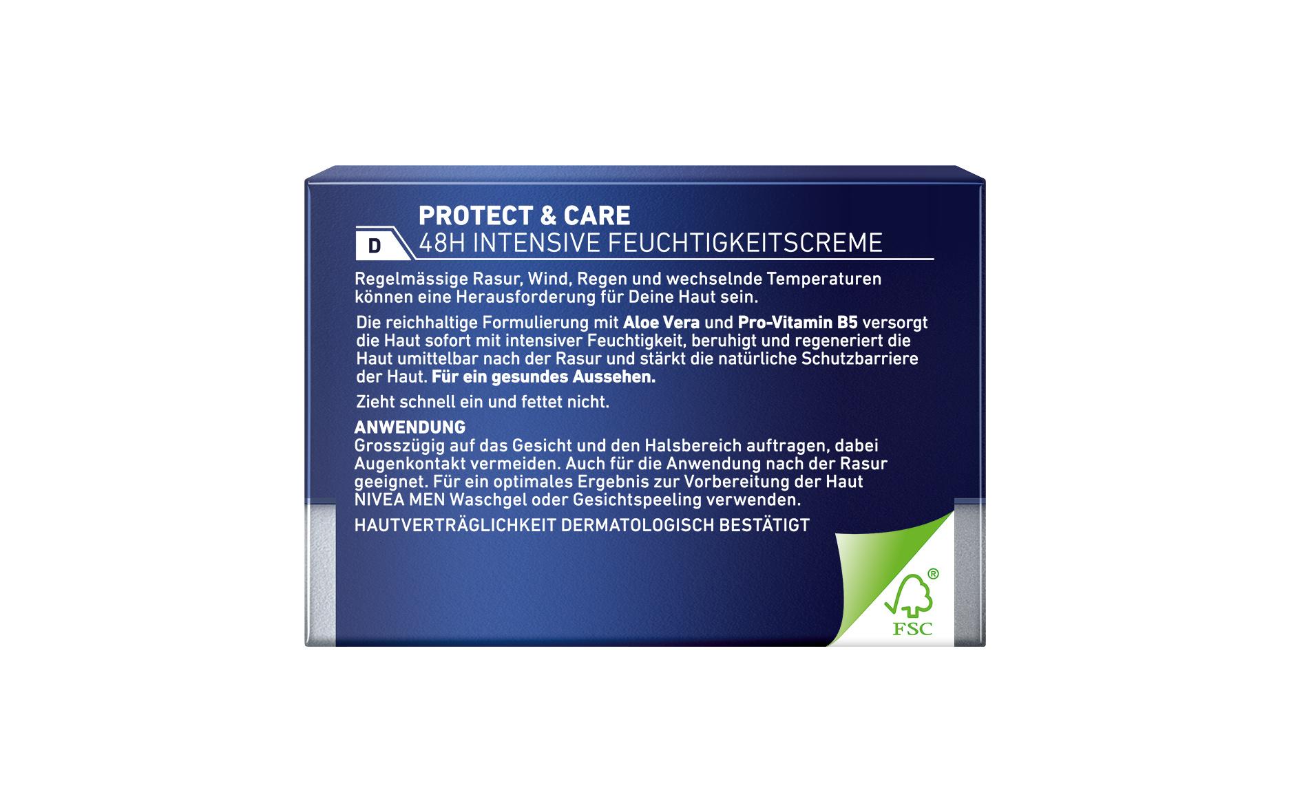 Gesichtscrème Protect & Care 50 mlIntensive Feuchtigkeitscreme