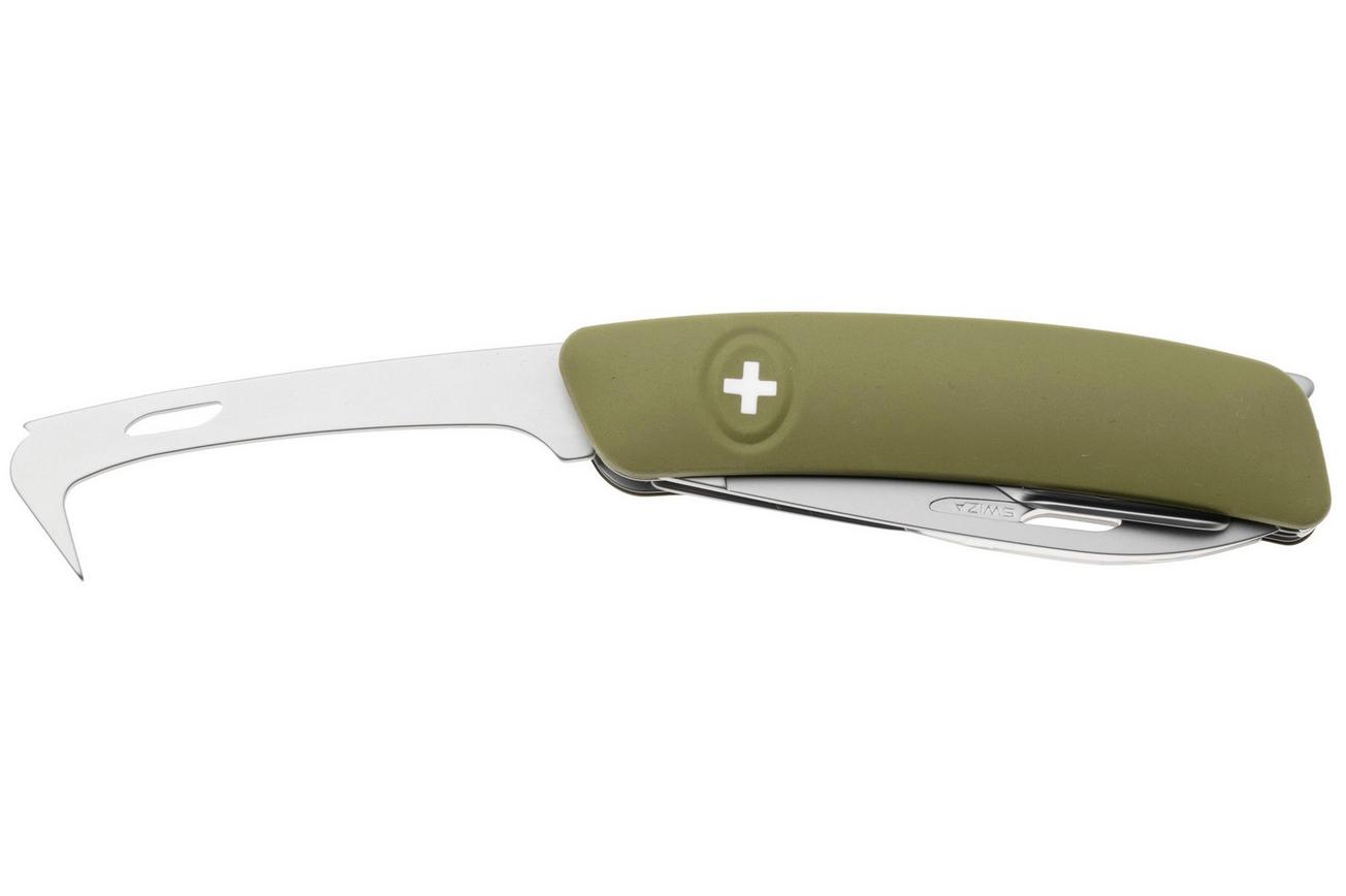 Swiza HO05R-TT AM, KHO.0096.1050, Olive, Zwitsers zakmes, 7 tools