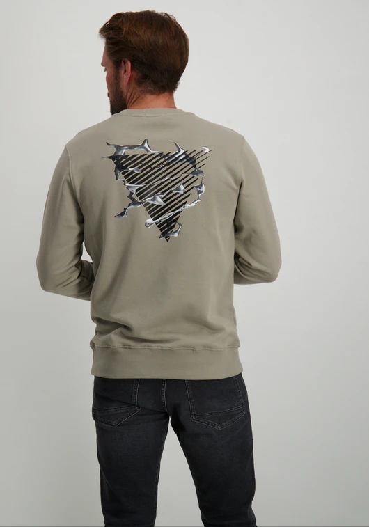 Pure Path Sweater met opdruk 24030312
