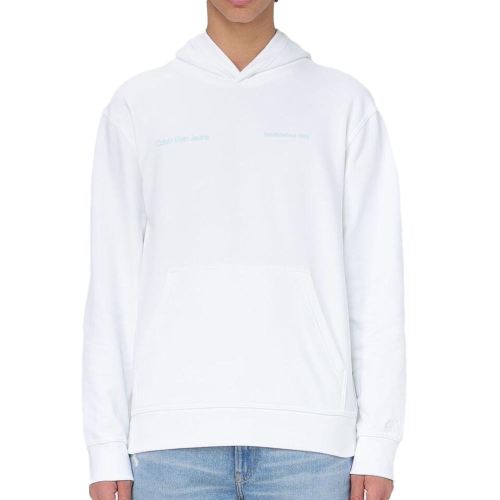 Calvin Klein Jeans Sweat à capuche Blanc Homme Calvin Klein Jeans Big Box Logo