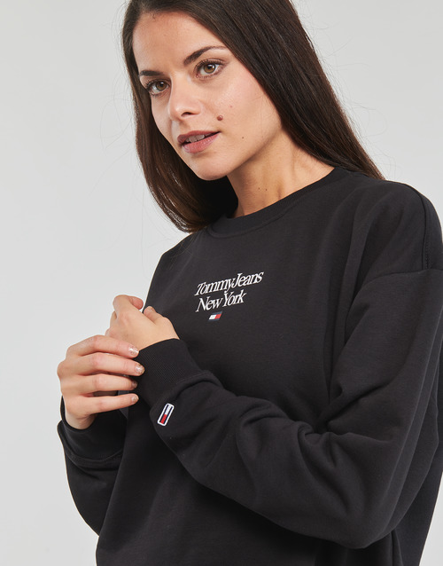 Tommy Jeans - TJW BXY ESSENTIAL LOGO 1 CREW - Noir