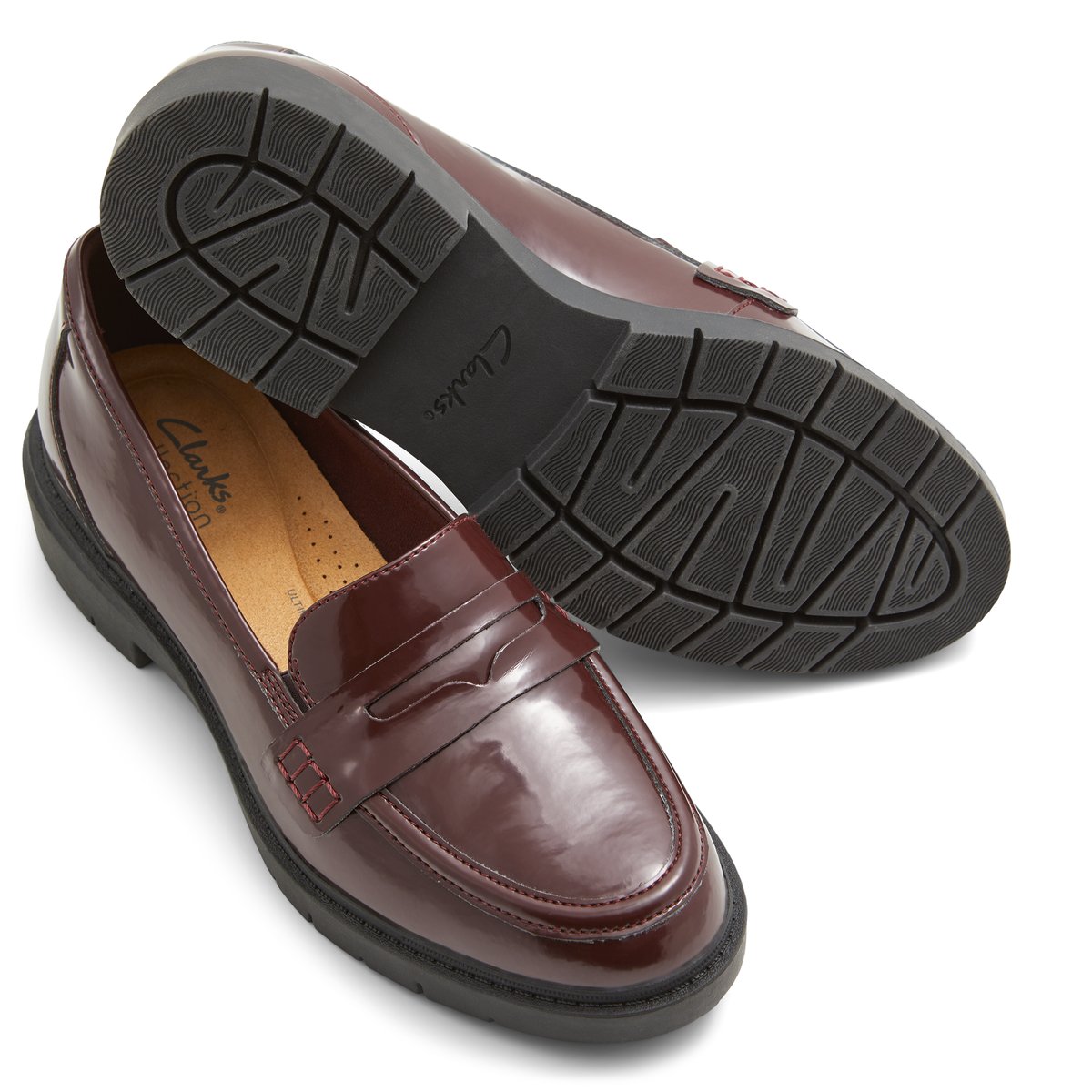 CLARKS-Westlynn_ayl-Flâneurs - Semelle tracteur - Bordo