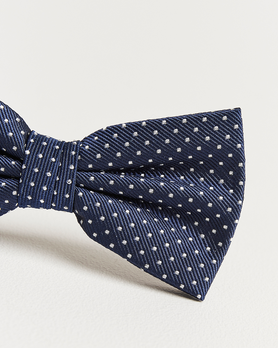 Amanda Christensen Micro Dot Pre Tie Silk Navy