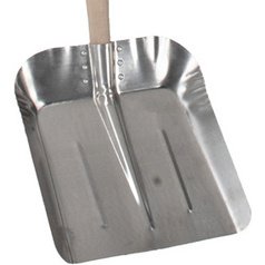 Pelle avec manche en bois, largeur: 360 mm, argent