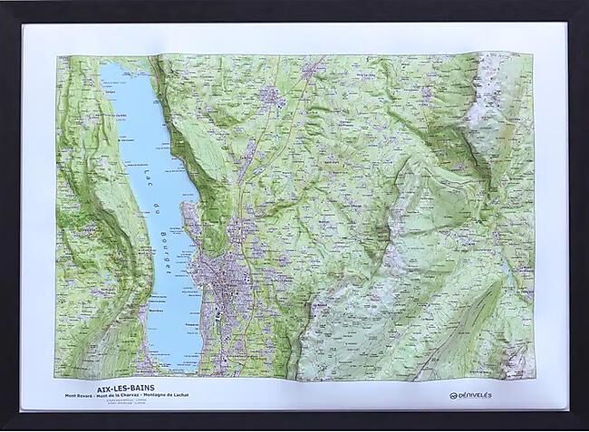 CARTE EN RELIEF AIX LES BAINS