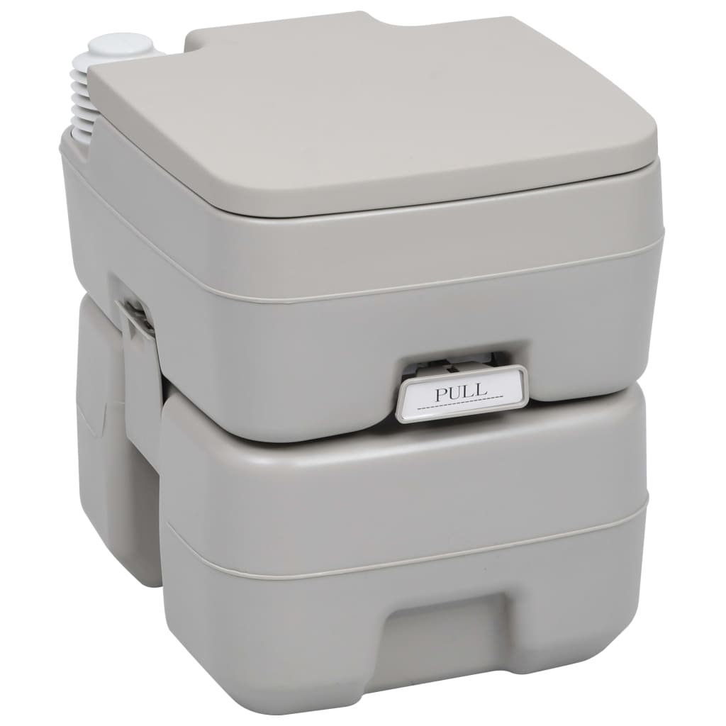 Conjunto de vaso sanitário portátil e reservatório de água Vidaxl para camping, 41,5 x 36,5 x 42,5 cm