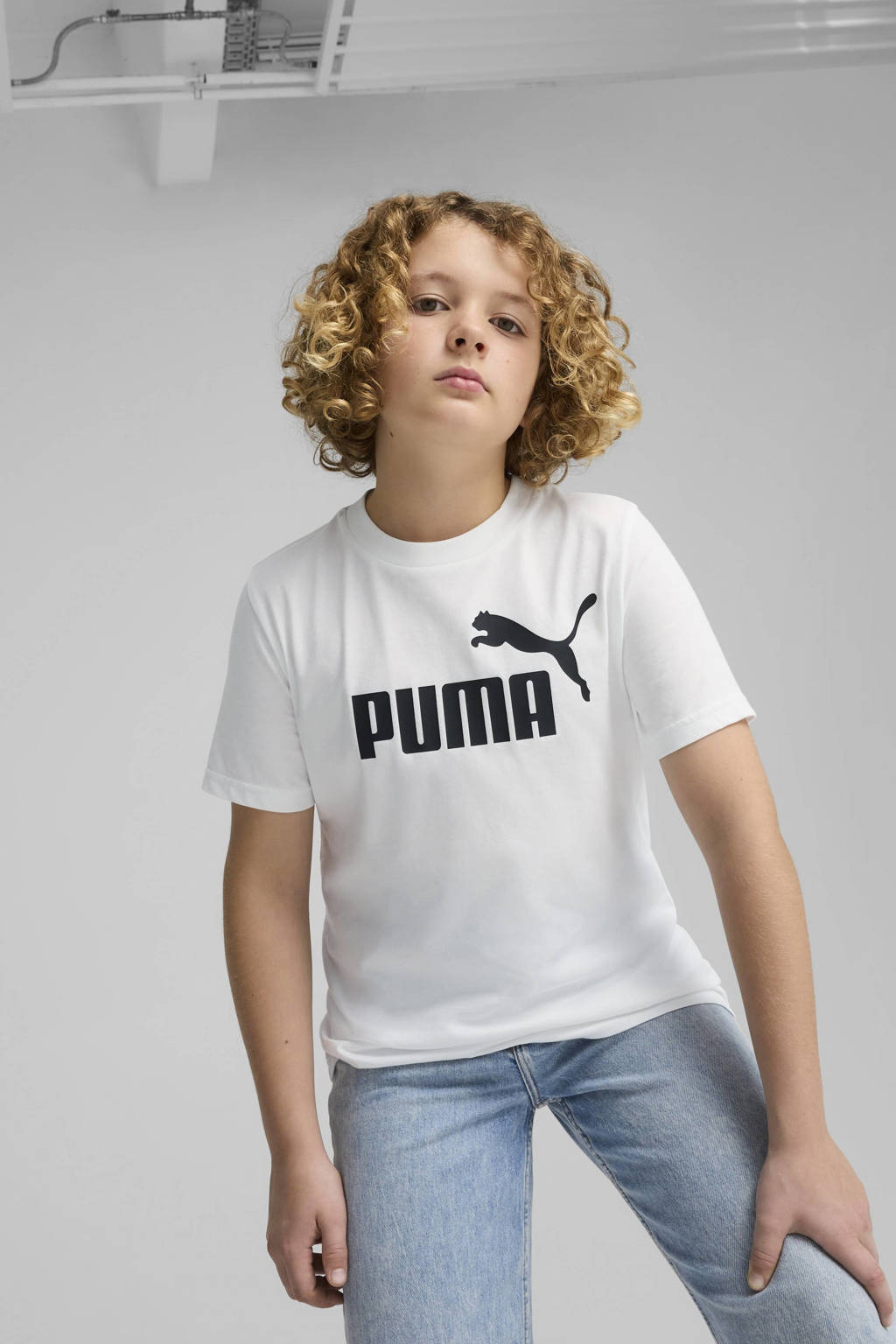 Puma T-shirt Essential No 1 wit