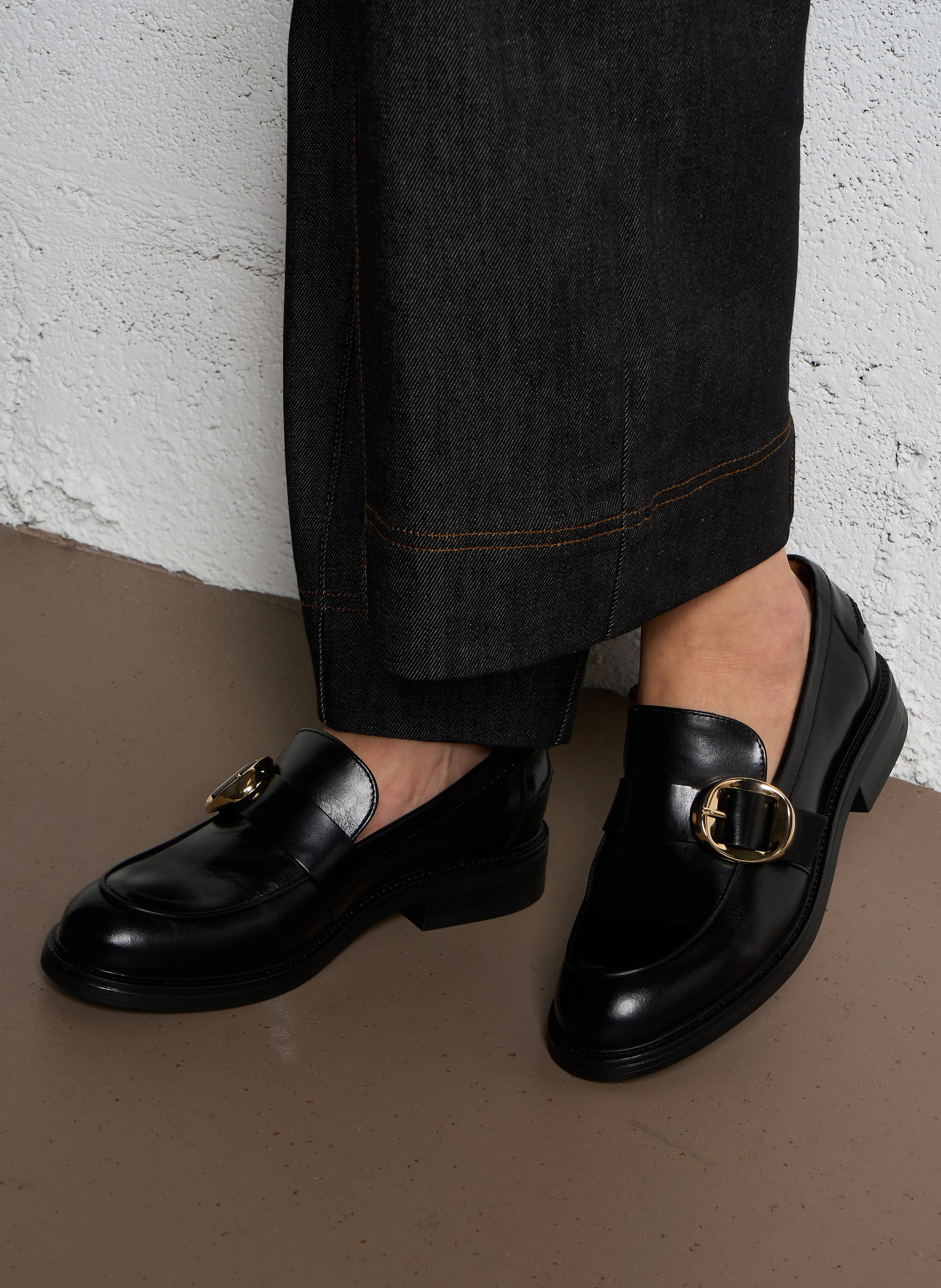 Mocassins en cuir | Noir