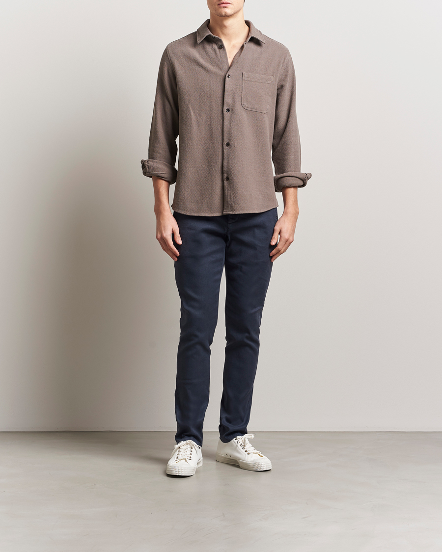 Dondup Gaubert Linen Stretch Chinos Navy