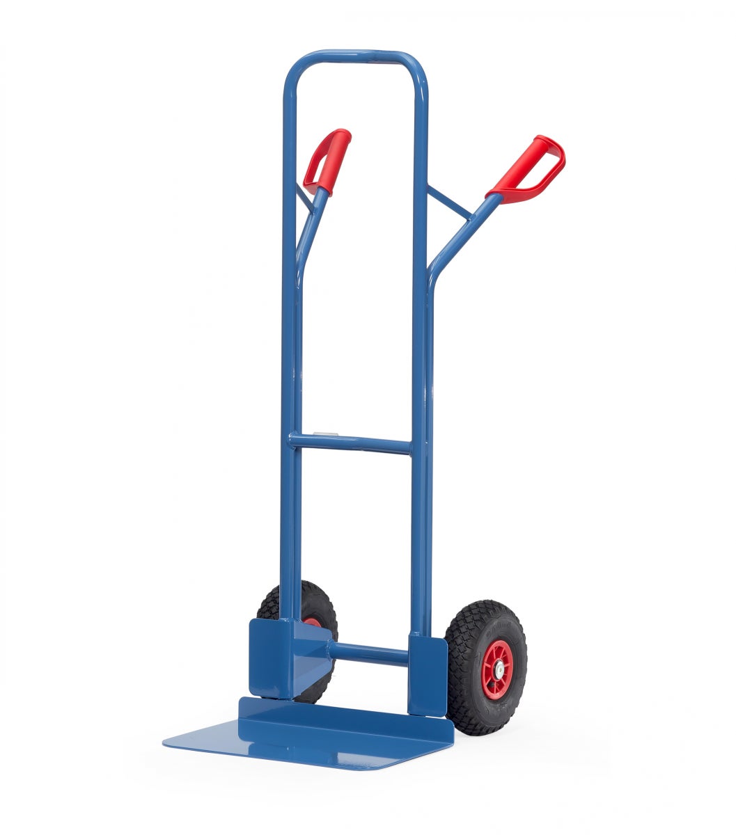 Fetra stalen buiskruiwagen, hoogte 1300 mm, schep 300x480 mm, luchtbanden