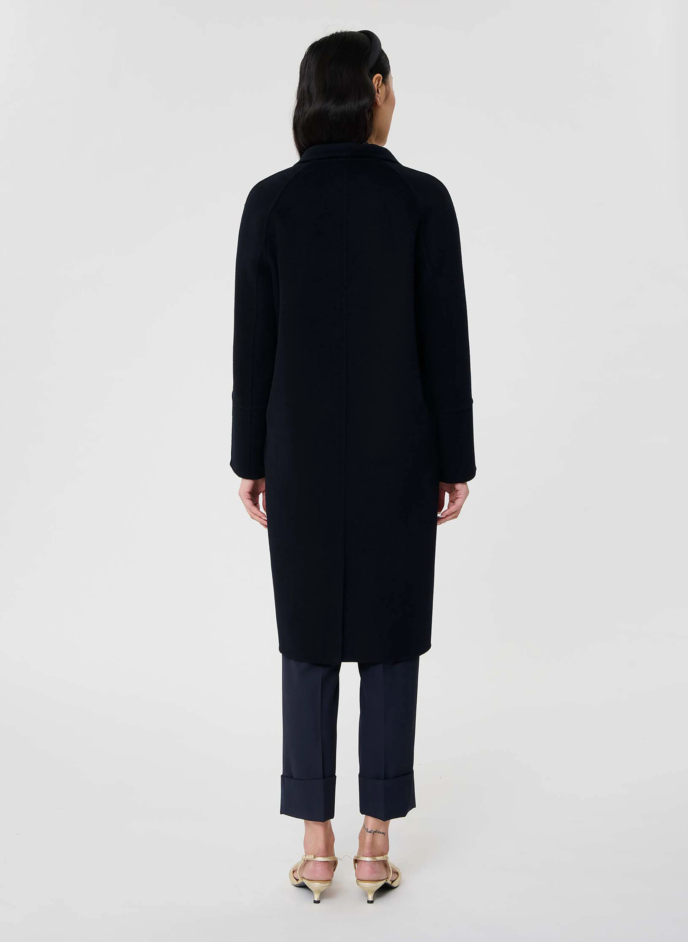 MAFALDA - Manteau long en laine mélangée | Bleu