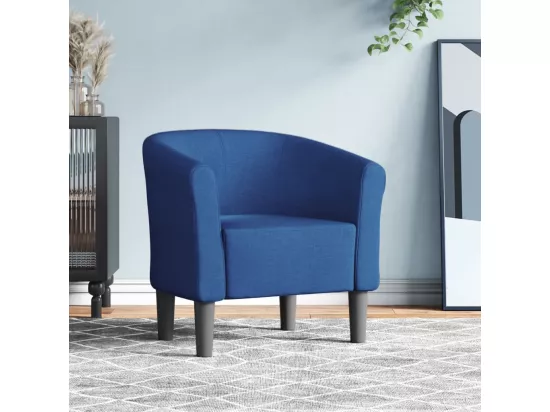 Chaise cabriolet bleu tissu