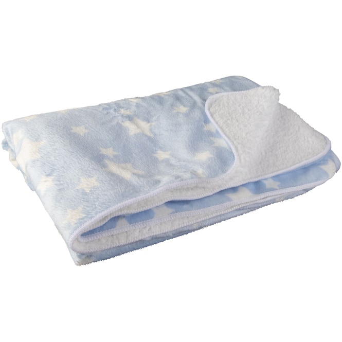 Babydecke - aus Polyester - 75 x 100 cm - blau