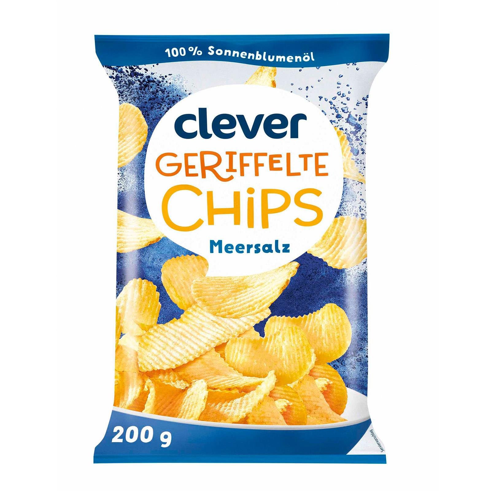Clever Geriffelte Chips Salz