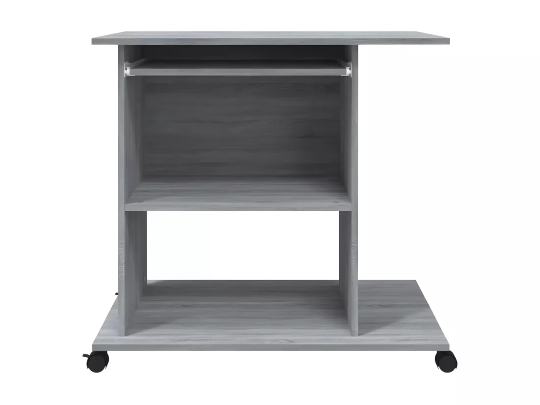 Bureau d'ordinateur Sonoma gris 80x50x75 cm Bois d'ingénierie