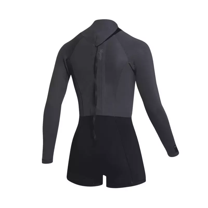 Combinaison shorty femme MYSTIC Lunar Longarm 2/2mm Backzip Black