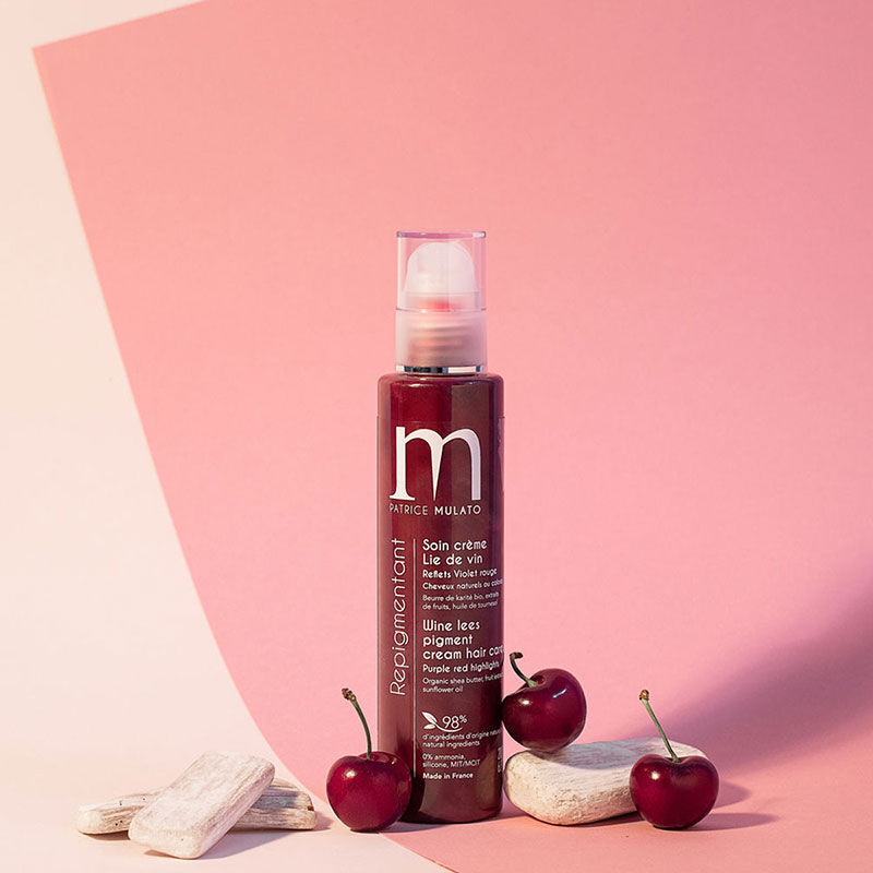 Soin repigmentant cheveux naturels ou colorés lie de vin