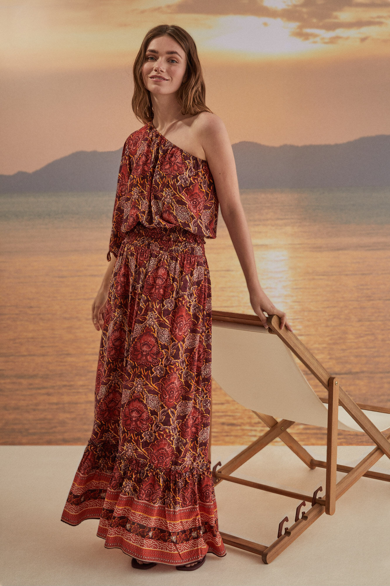 Top estampado assimétrico - estampa
