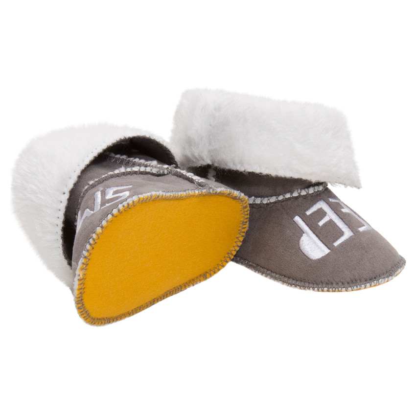 1/2 bottes en jersey fourrées avec revers et badge Smiley Baby