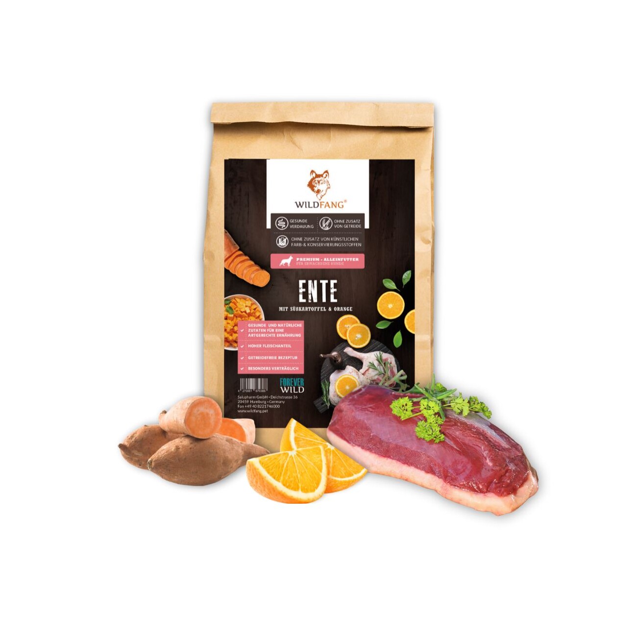 Wildfang Genussbox Adult Trockenfutter Ente