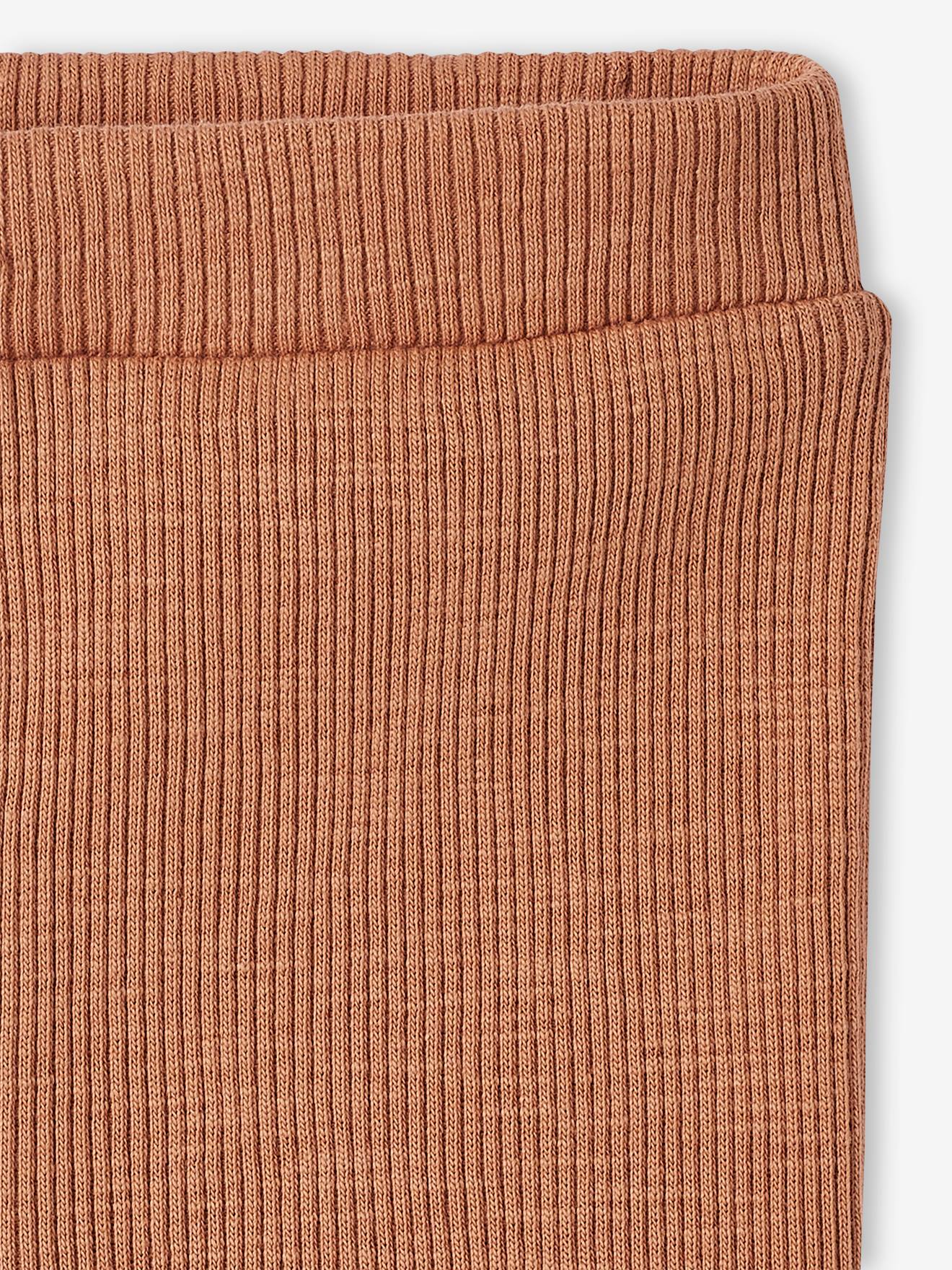 Calças legging caneladas para bebê