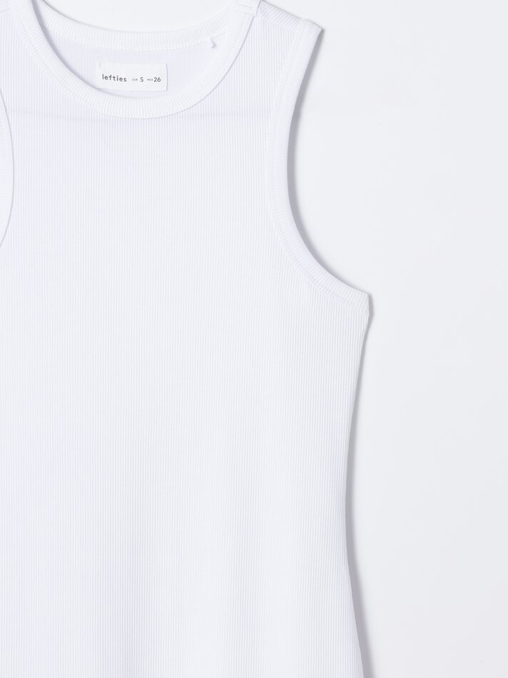Vestido curto de alças finas - Branco