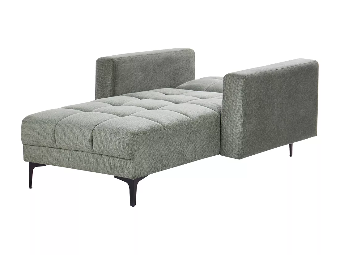 Chaise longue en tissu vert ALNES