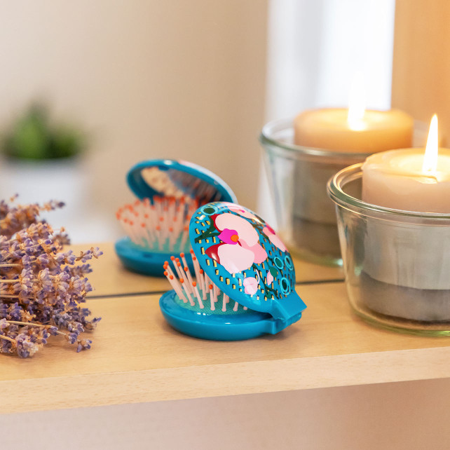 Brosse à cheveux avec miroir - Lady Retro