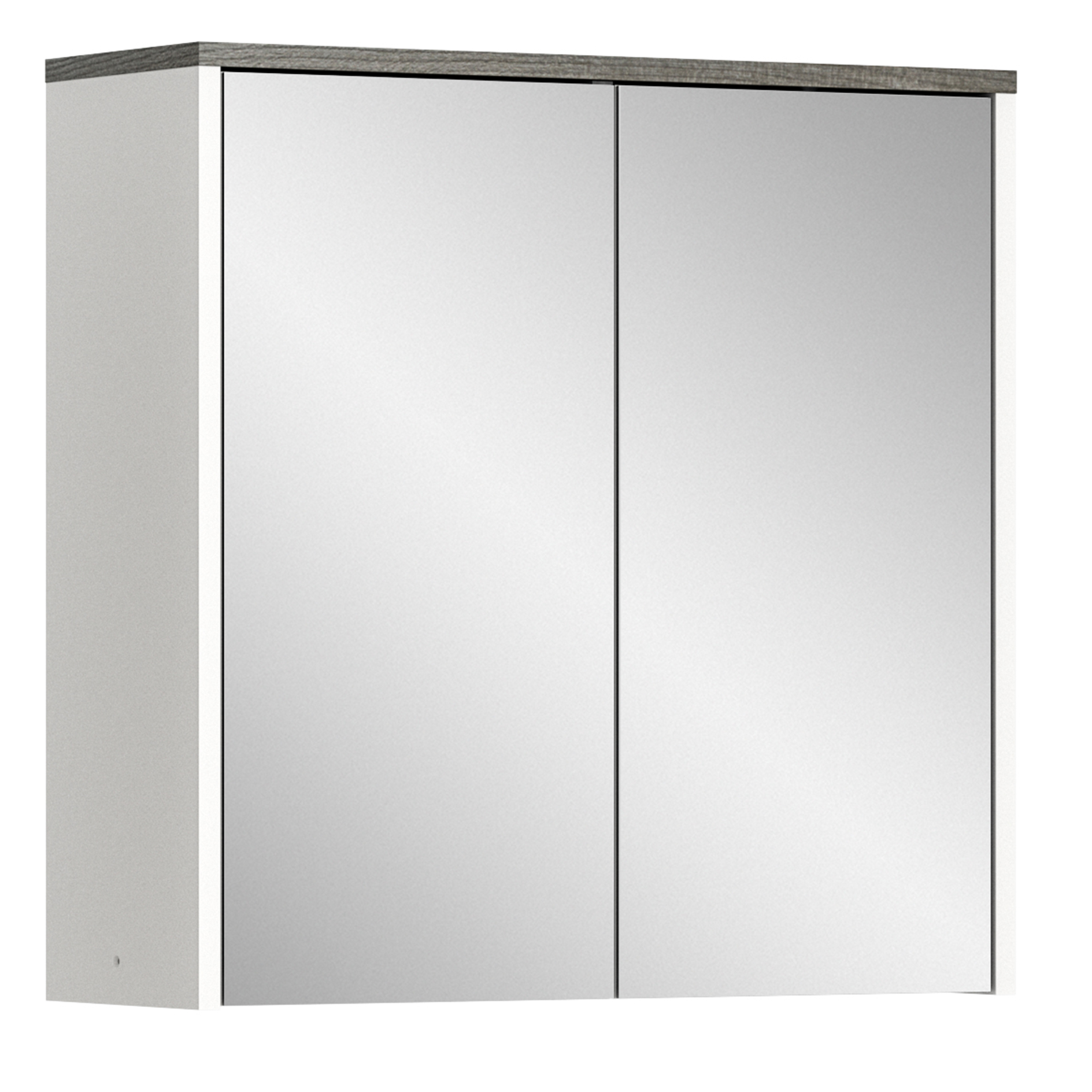 Spiegelschrank LOS ANGELES - weiß-Rauchsilber - 60 cm