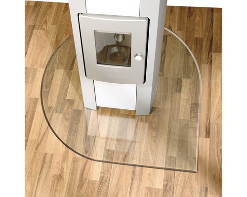 Brandwerende plaat van gehard veiligheidsglas, 1100 x 1100 mm, druppeltransparant