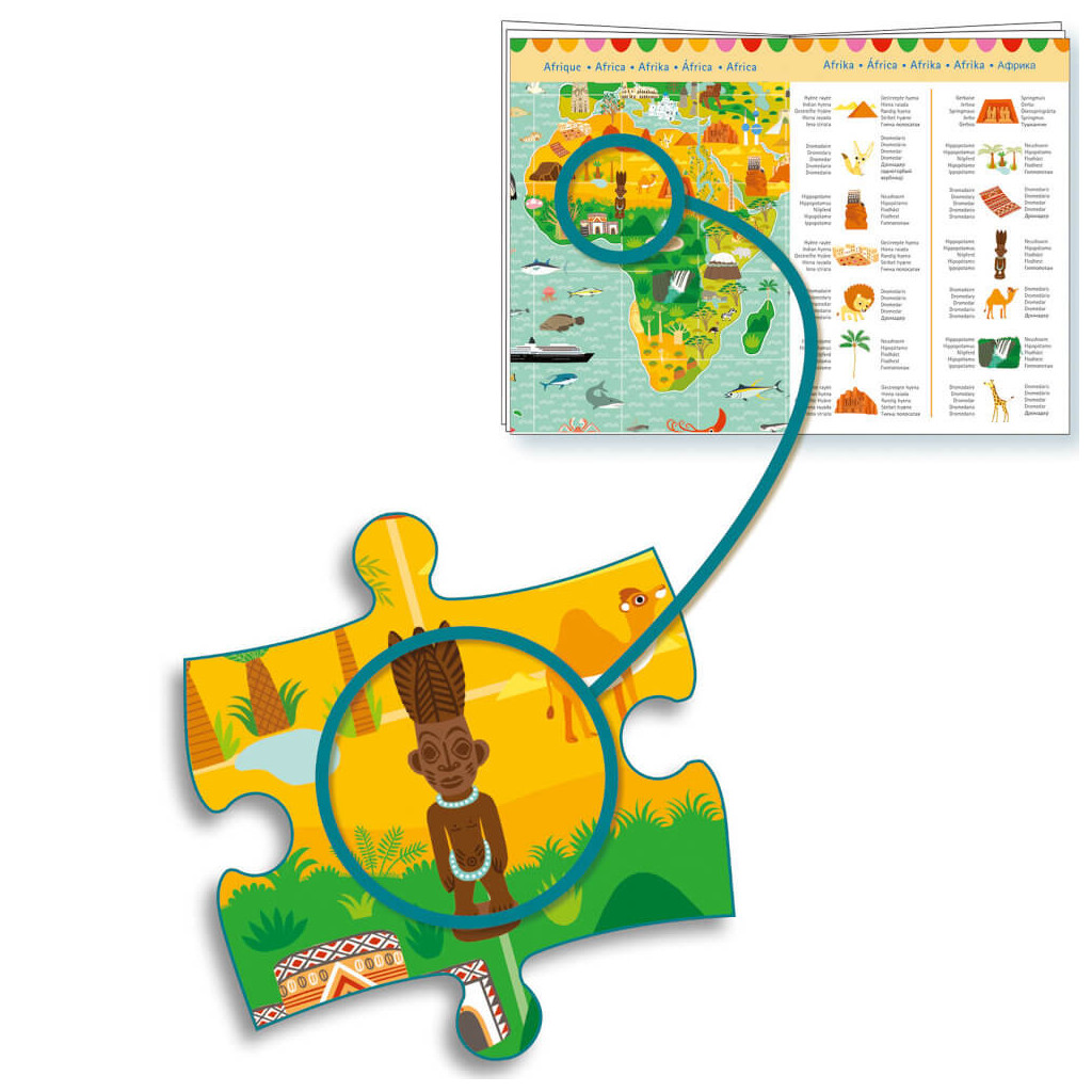 Puzzle Observation - Tour du Monde (+ livret) - 200 Pièces