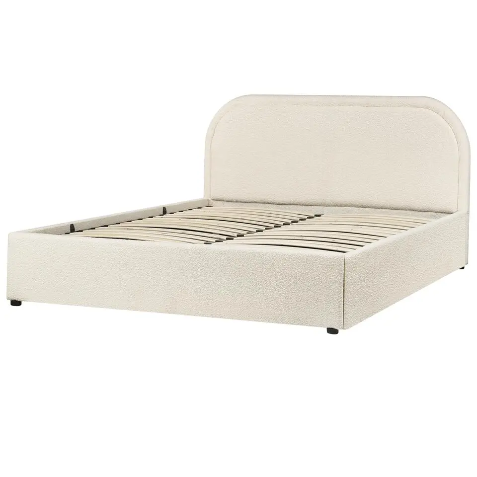 QUILLIEN - Bed met opbergruimte - Beige - 140 x 200 cm - Polyester