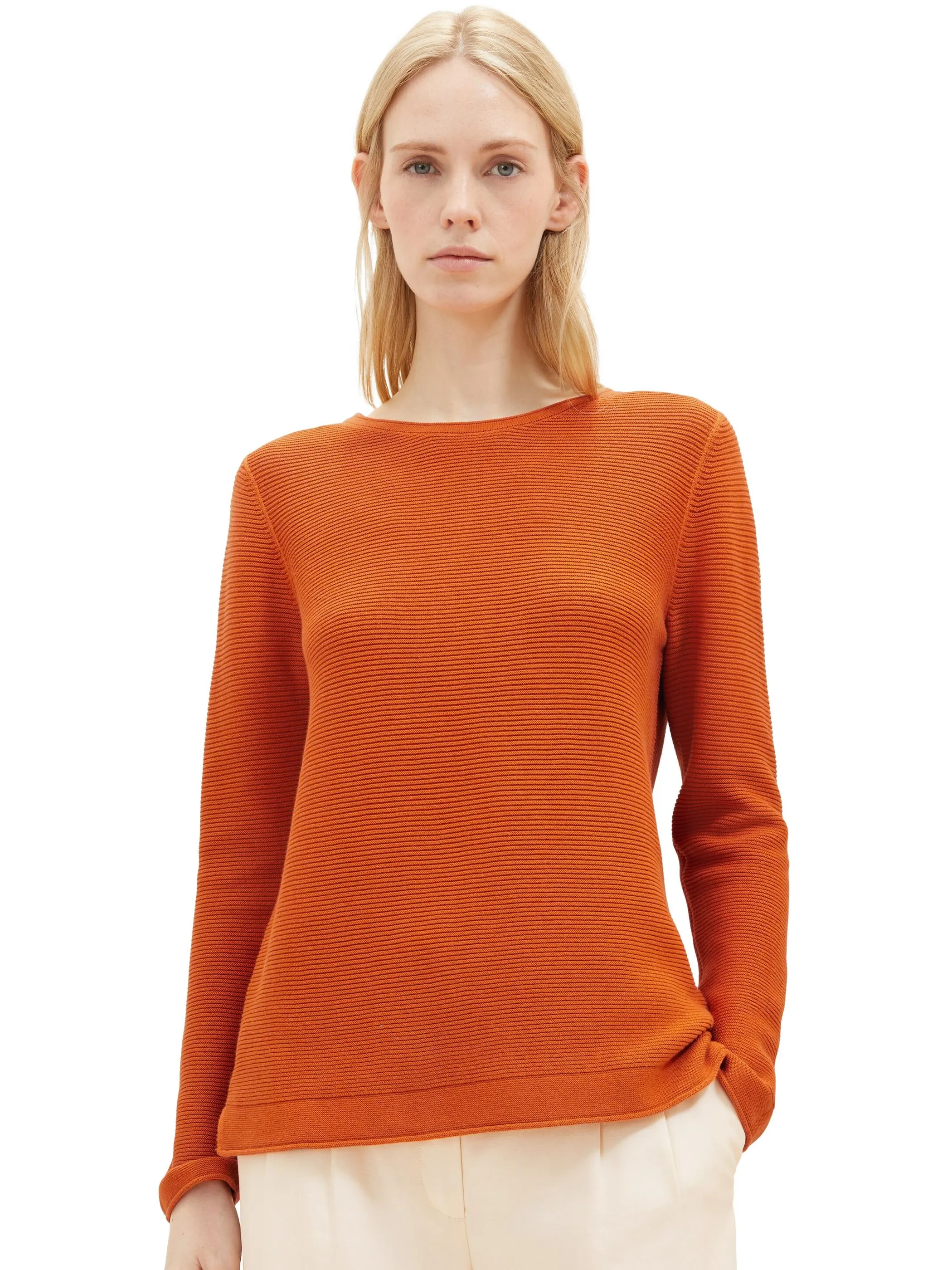 Damen Pullover in Ottoman Ripp