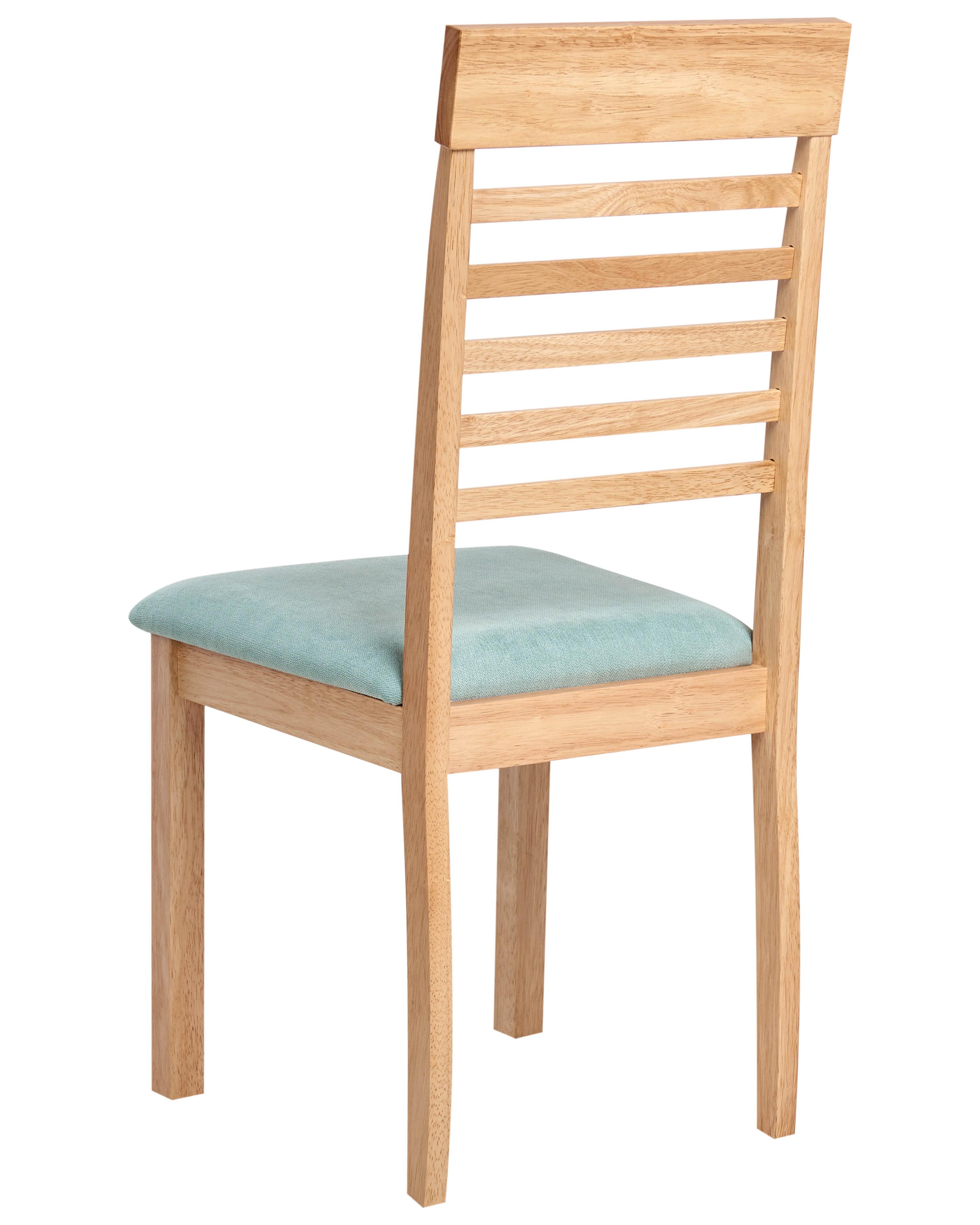 Set van 2 eetkamerstoelen ORTLEY Hout Lichtbruin/mint