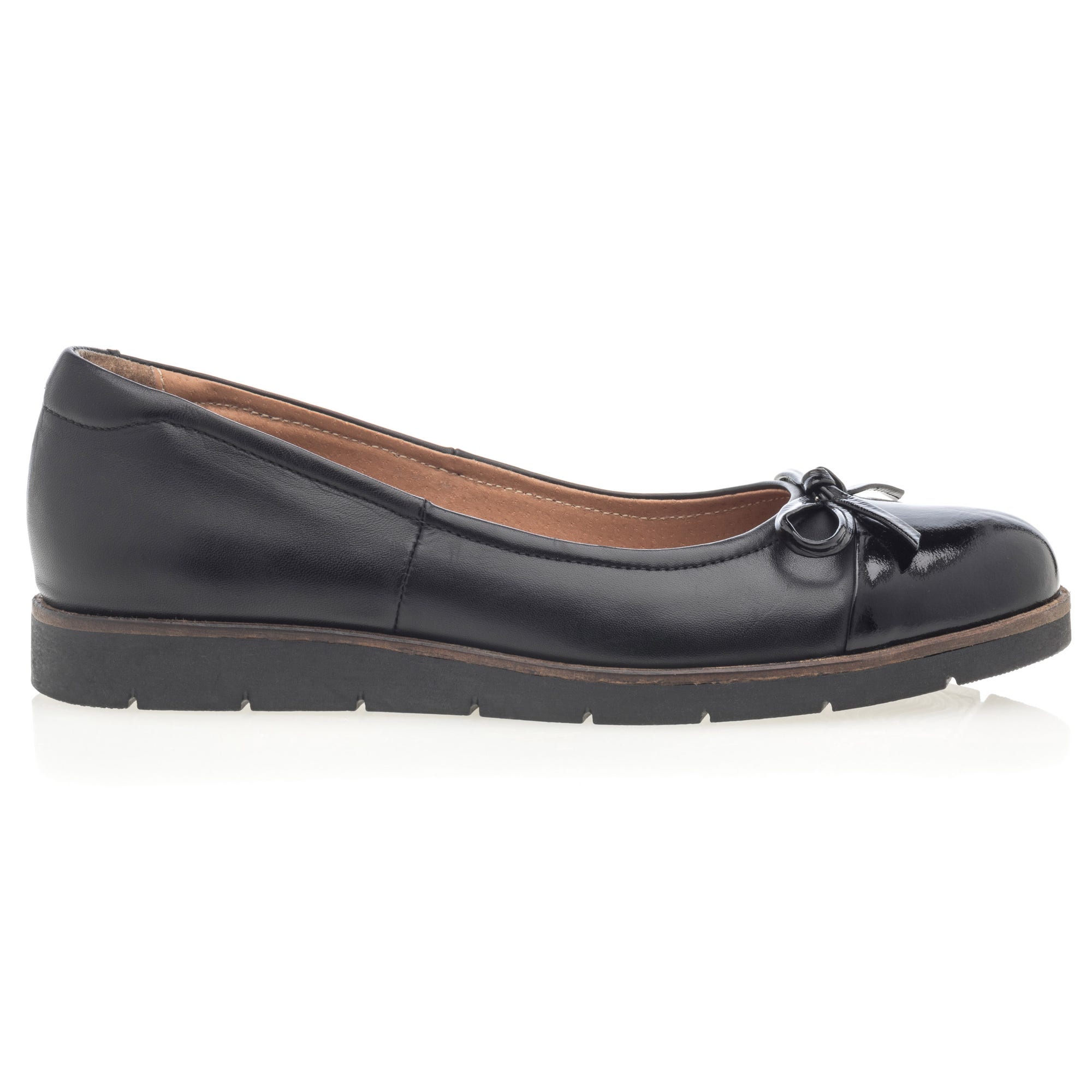 Ballerines Femme en cuir noir