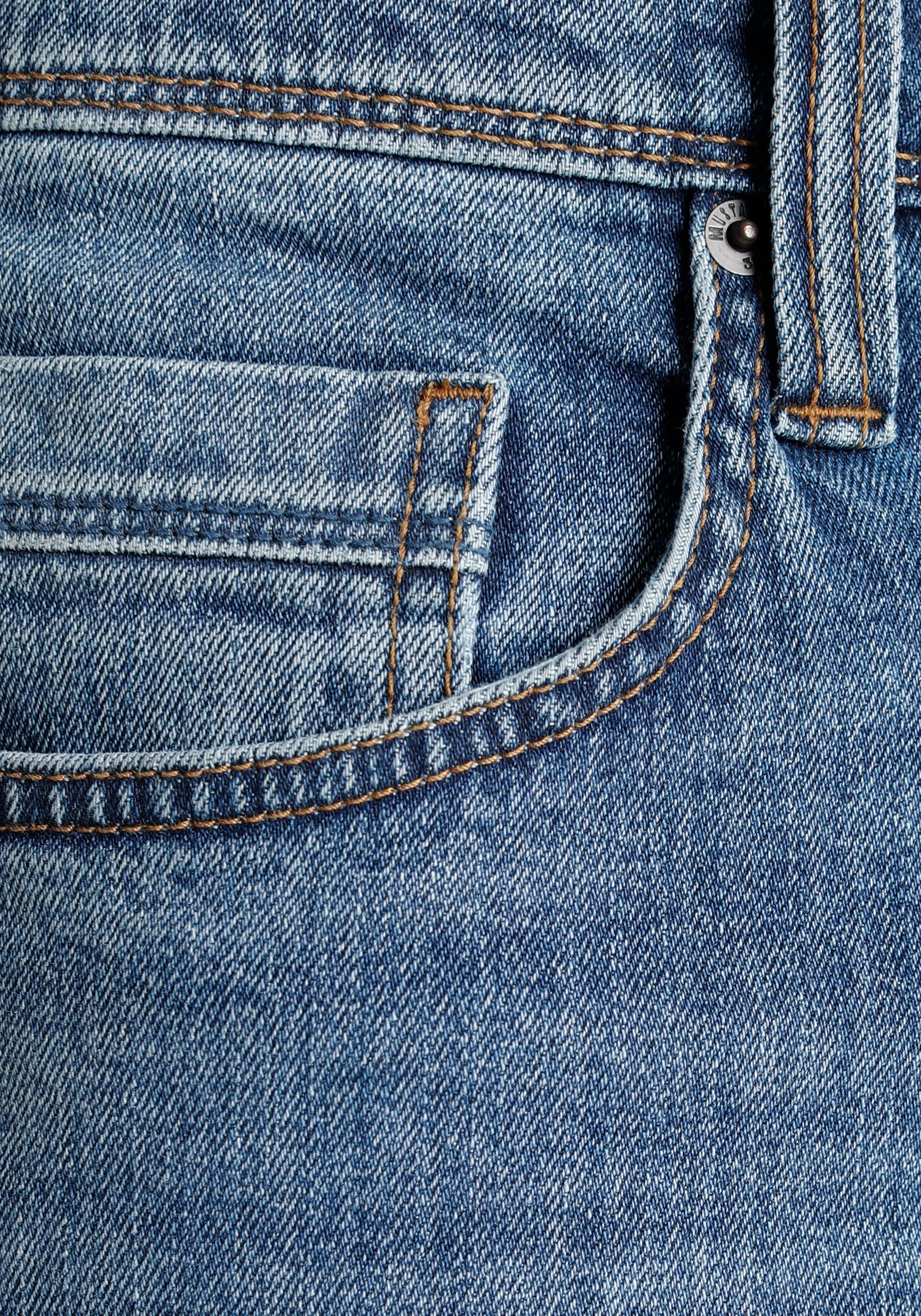 MUSTANG Jeansshorts »Washington« Sommerhose krempelbar, mit leichter Waschung