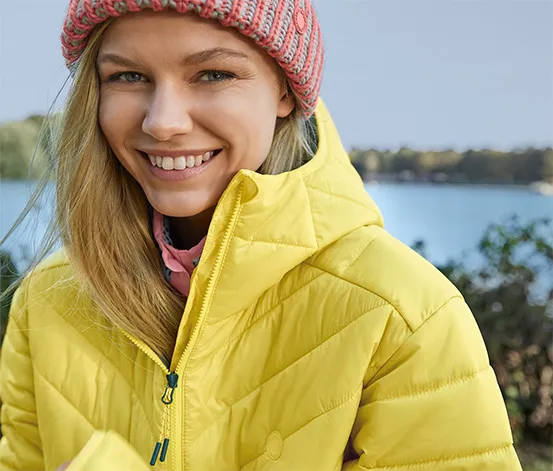 Hybrid-Thermojacke, gelb