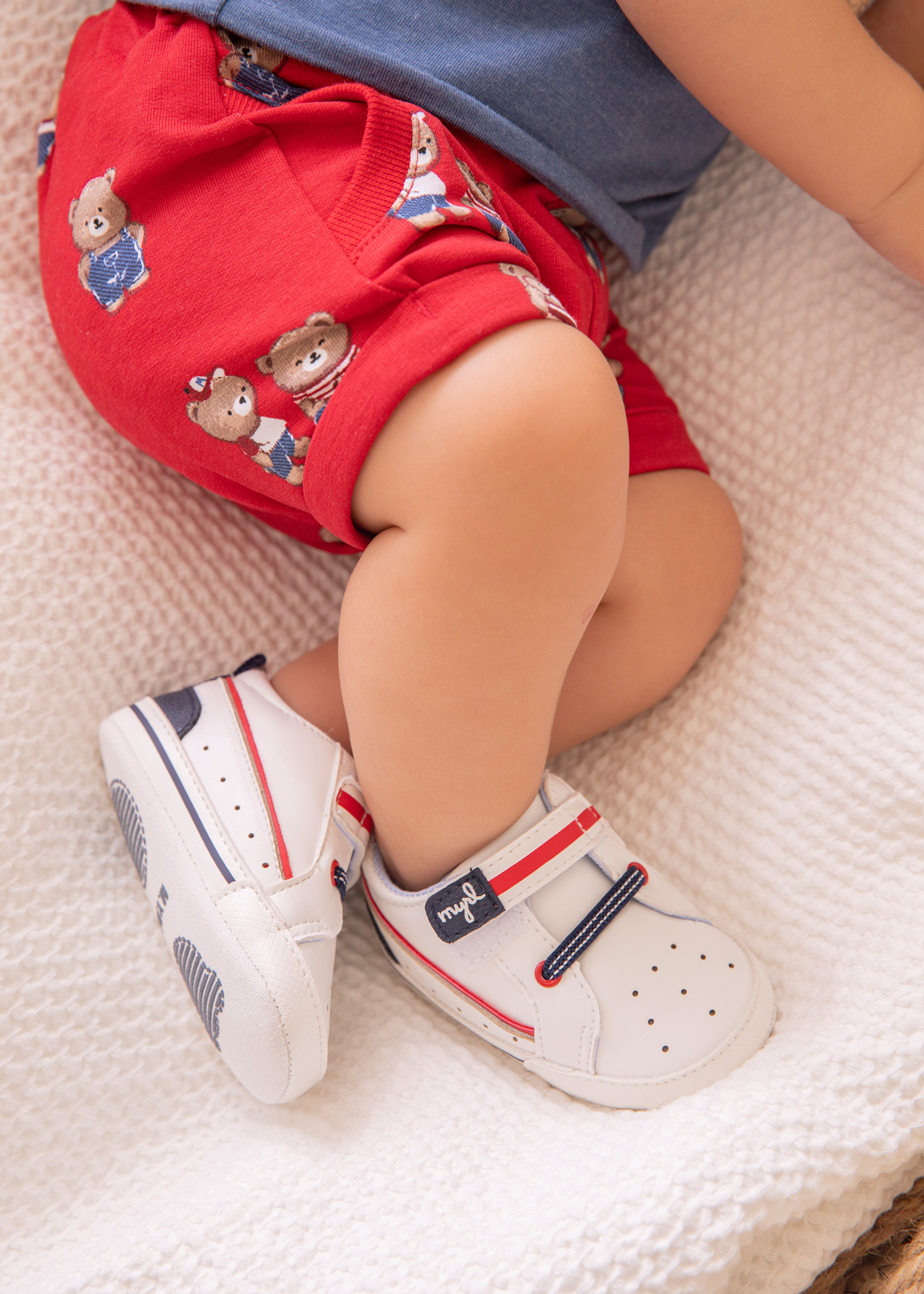 Conjunto esportivo com fecho duplo de velcro para recém-nascido