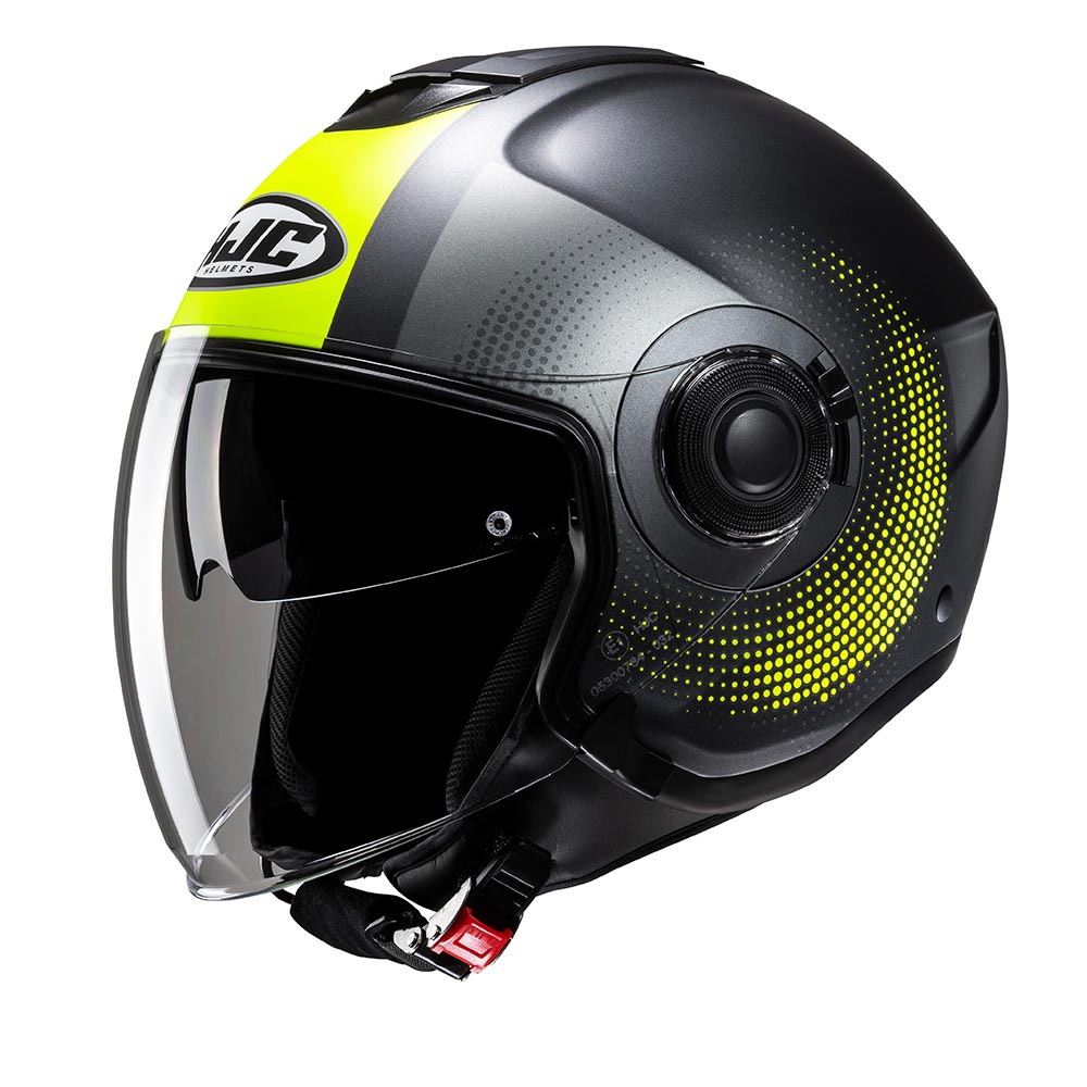 HJC - Casque i40 N Pyle MC3HSF / Anthracite / Jaune fluo / Mat