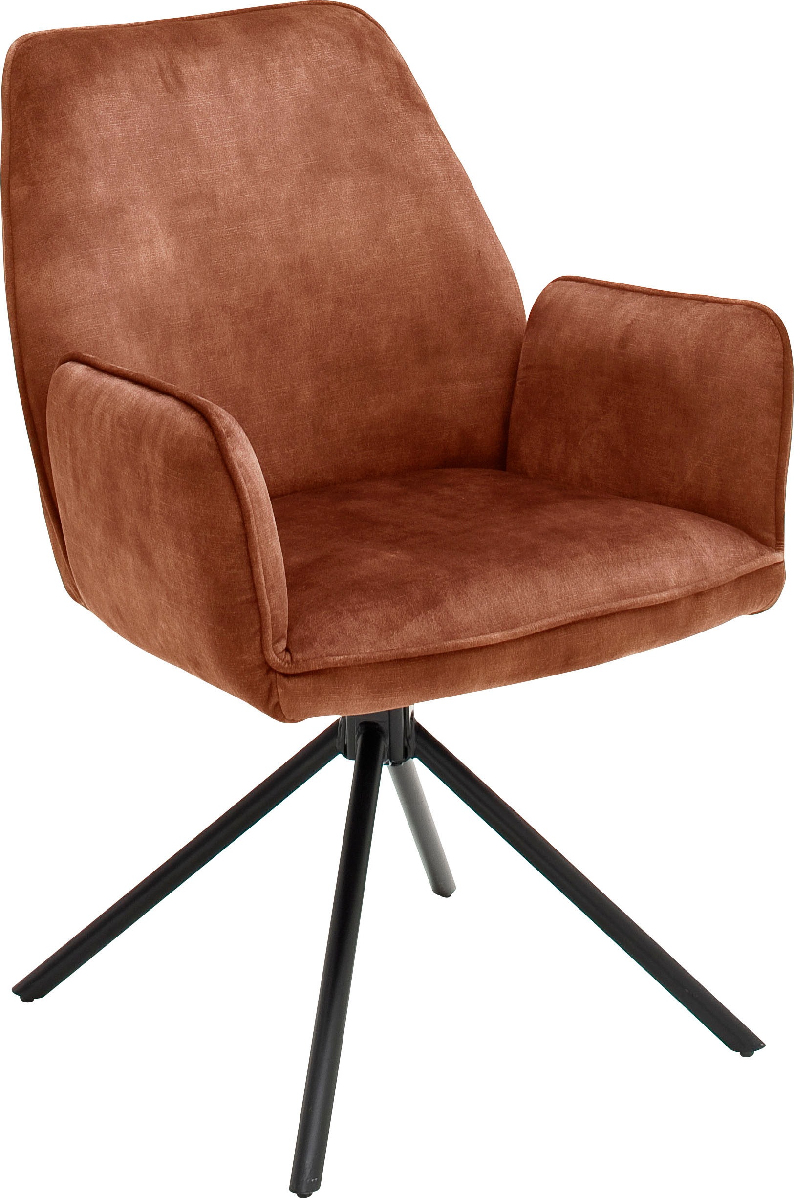 MCA furniture Esszimmerstuhl »Ottawa mit Armlehne« (Set) 2 Stk.Vintage Veloursoptik mit Keder, Stuhl belastbar bis 120 Kg