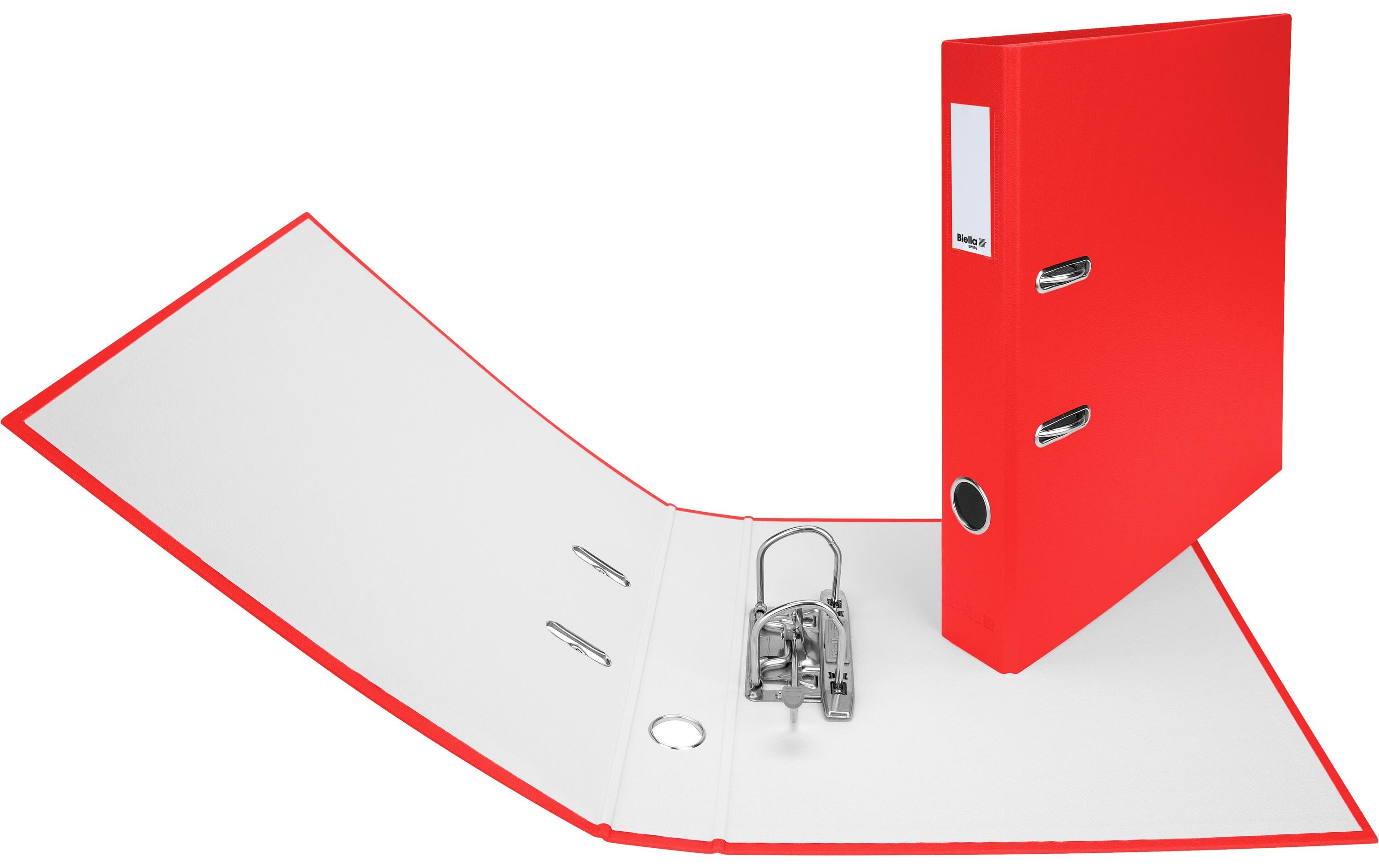 Ordner Plasticolor A4 4 cm, RotOrdner mit Strong-Mechanik