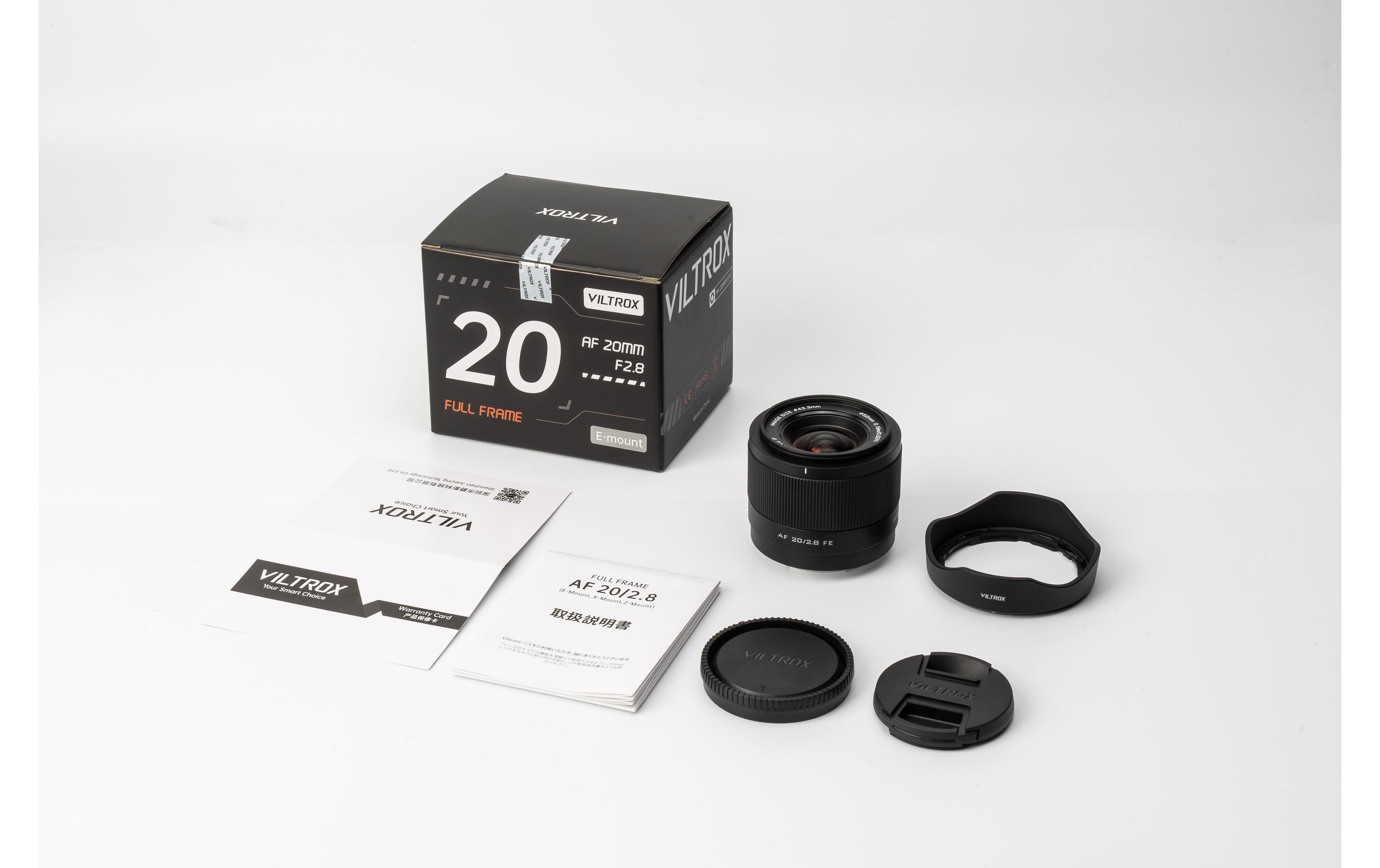 Festbrennweite AF 20mm F/2.8 – Sony E-Mount<br>Weitwinkel Vollformat-Linse mit Autofokus für Sony E-Mount