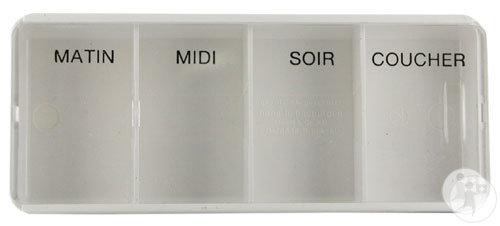 Wolf Boîte Medicament À 4 Cases 1 Pièce