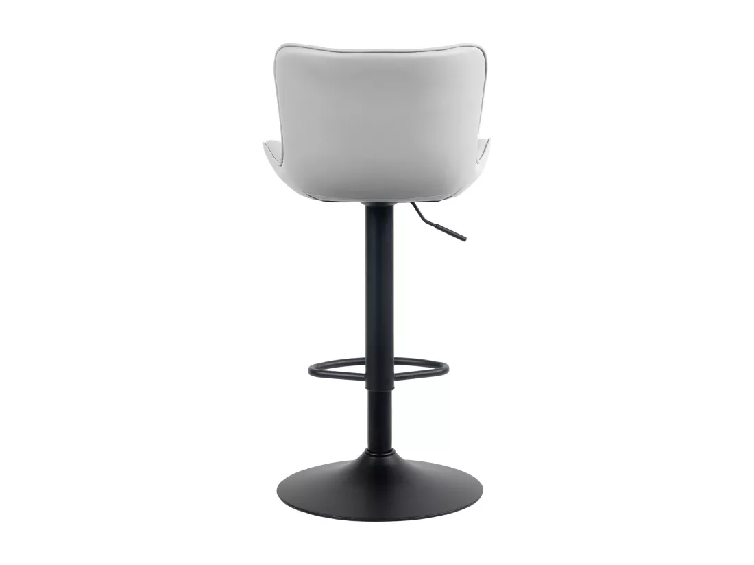 Lot de 2 Tabourets de bar - Similicuir & Métal - Blanc - Emma
