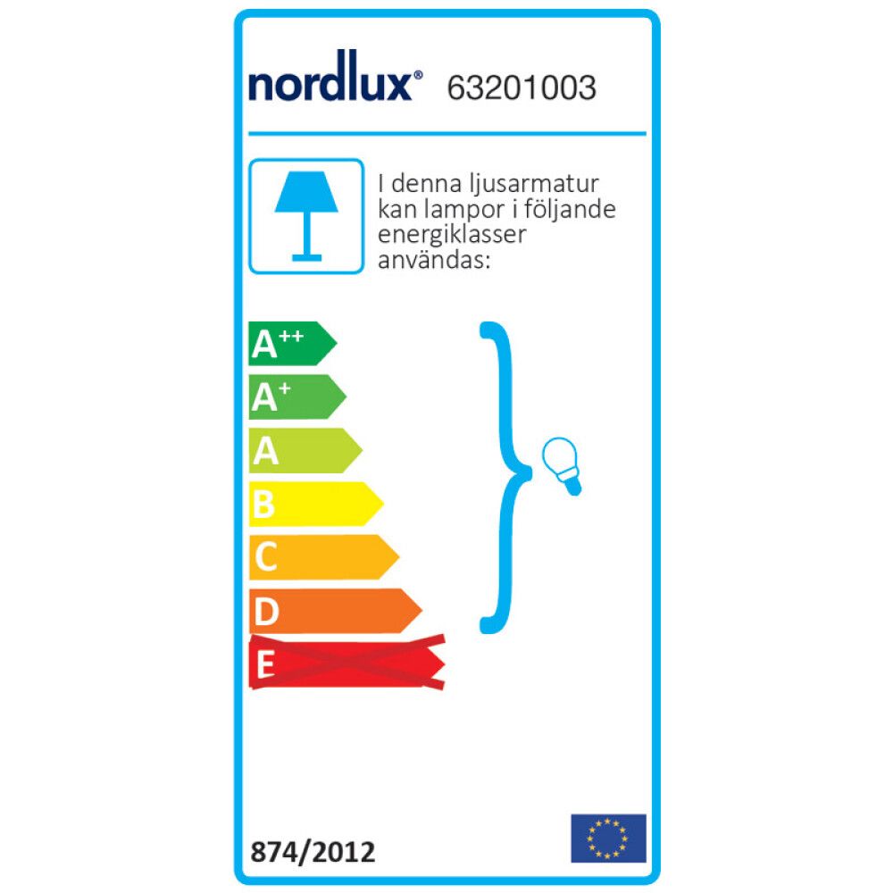 BORDLAMPE NORDLUX RAY SVART/MESSING