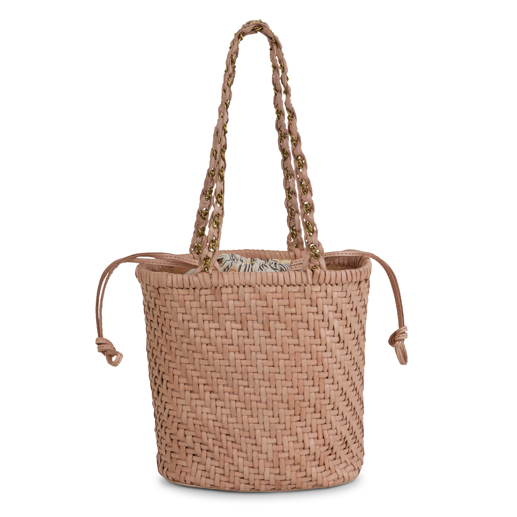 VAEA - Sac seau tressé en raphia mélangé | Beige
