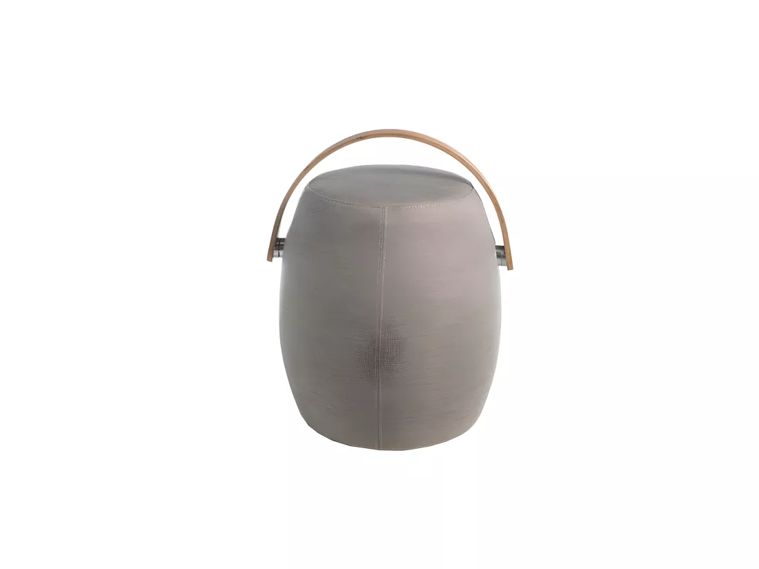 Puff rembourré en tissu gris 5074 ANGEL CERDA