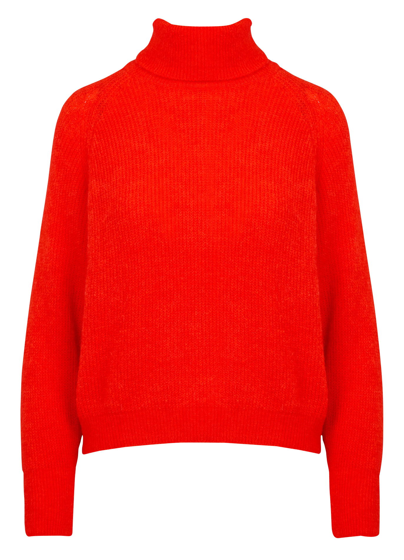 MONA - Pull ample à col roulé| Rouge