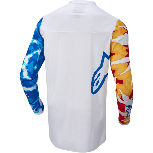 Alpinestars - Maillot Racer Squad Blanc / Rouge / Bleu / Jaune
