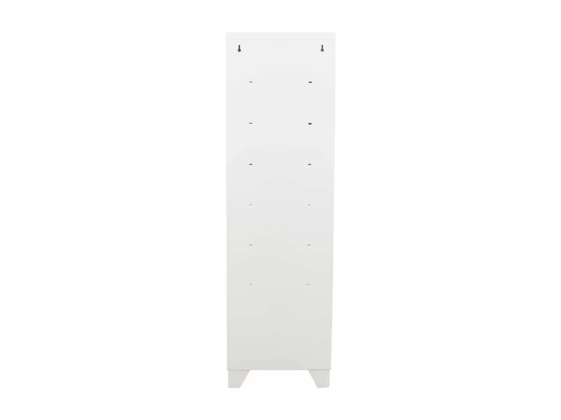 Armoire de rangement métal 1 porte Blanc mat